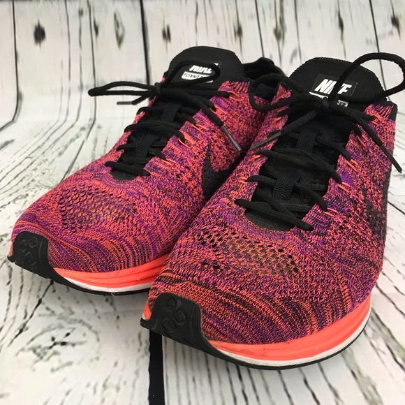 Nike Flyknit Racer Açaí Berry Running Men’s 10 - Picture 2 of 8